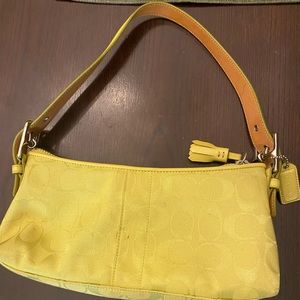 Coach Demi Baguette in Bright Green